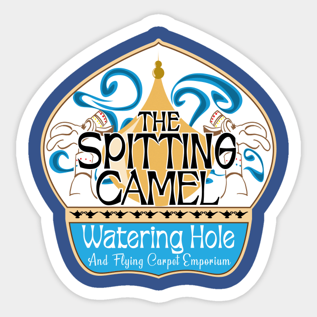 The Spitting Camel Watering Hole Sticker by WearInTheWorld